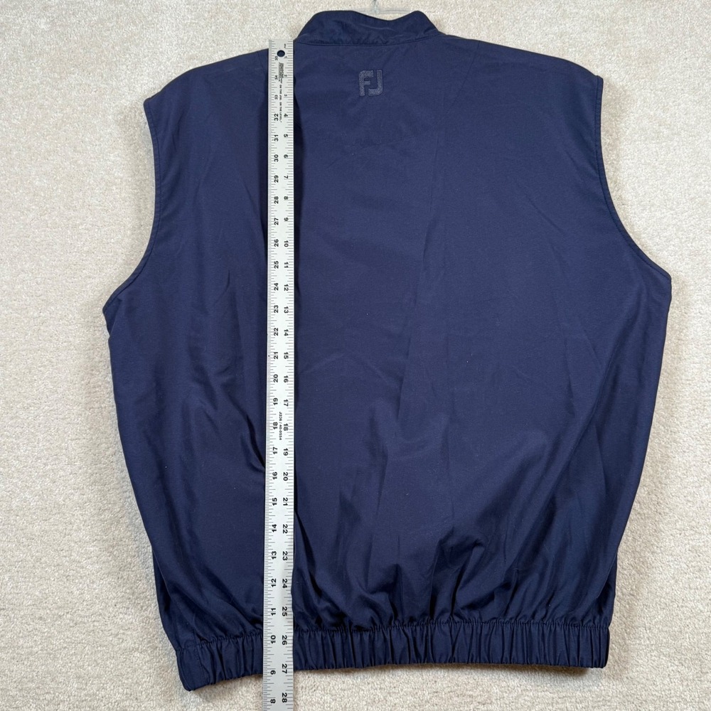 FJ FootJoy Golf Mens Pullover Medium Pullover Vest Navy Blue - Picture 5 of 6